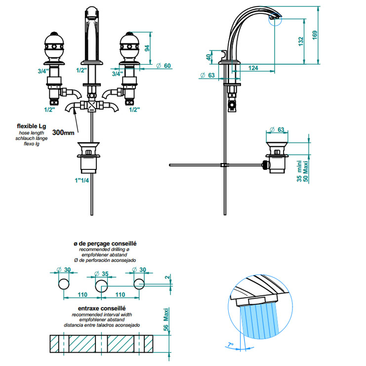 Фото Смеситель для раковины - стиль Европейский - Купить в Интернет-магазине